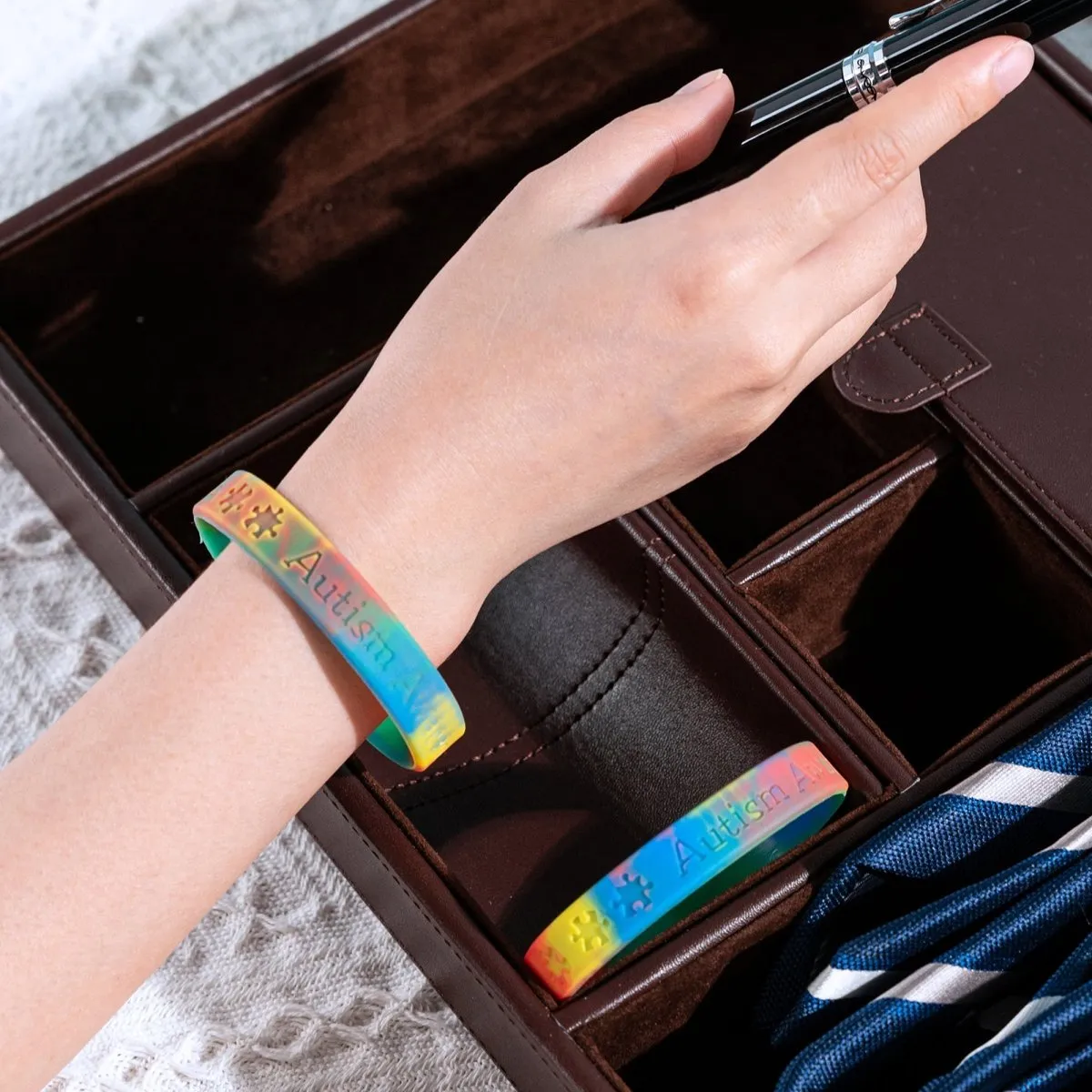 Autism Awareness Silicone Bracelet Wristbands - Adult