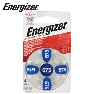 Energizer Hearing Aid Battery Az675 Blue 4 Pack (Moq 6) E001127805