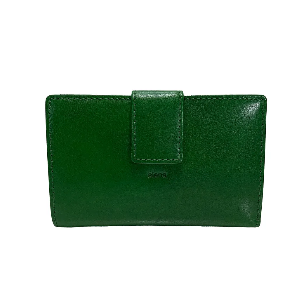 Golunski Tab Flapover Siena Purse - Style 7- 8028- Green