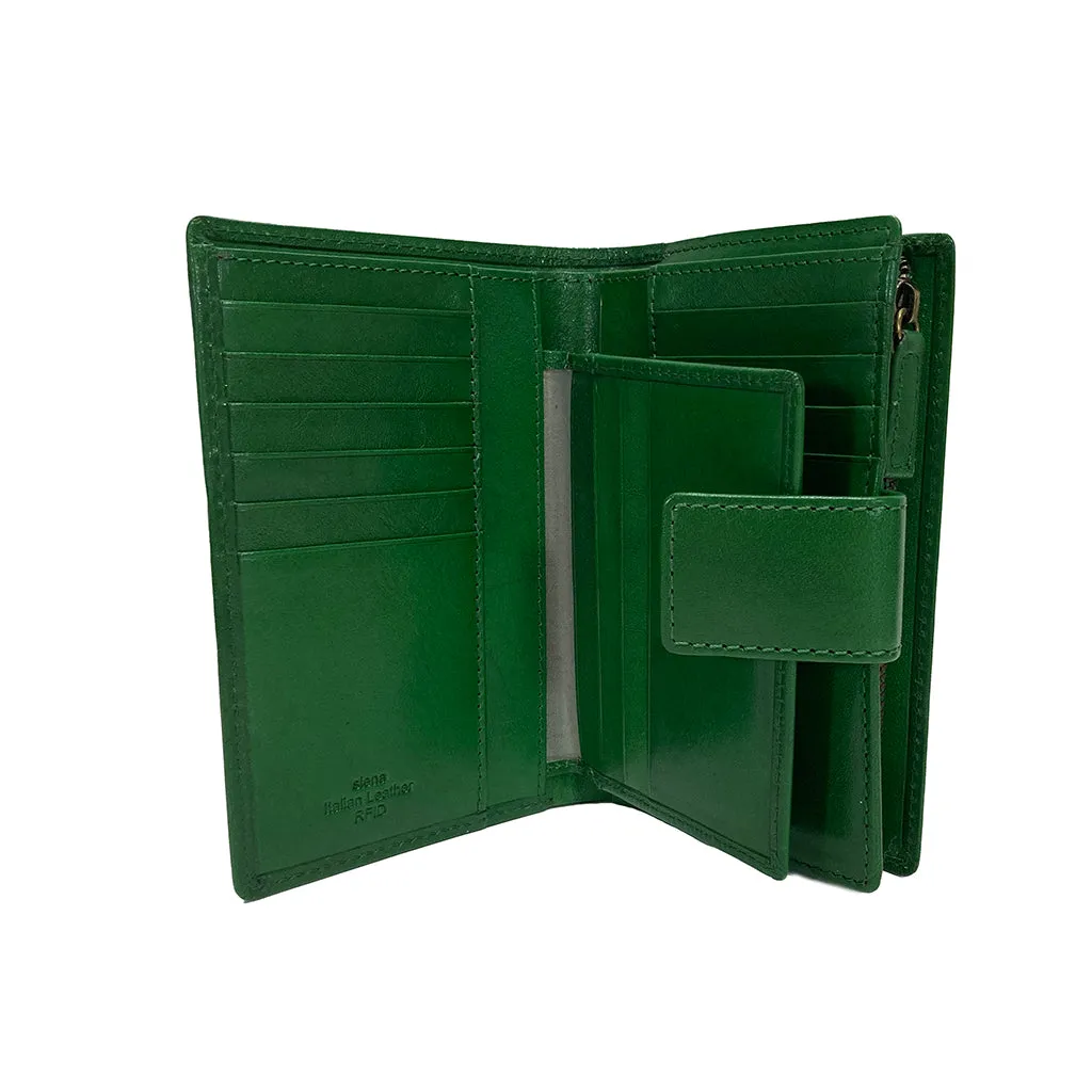 Golunski Tab Flapover Siena Purse - Style 7- 8028- Green